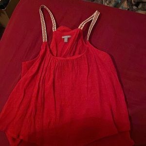 Red dressy tank top